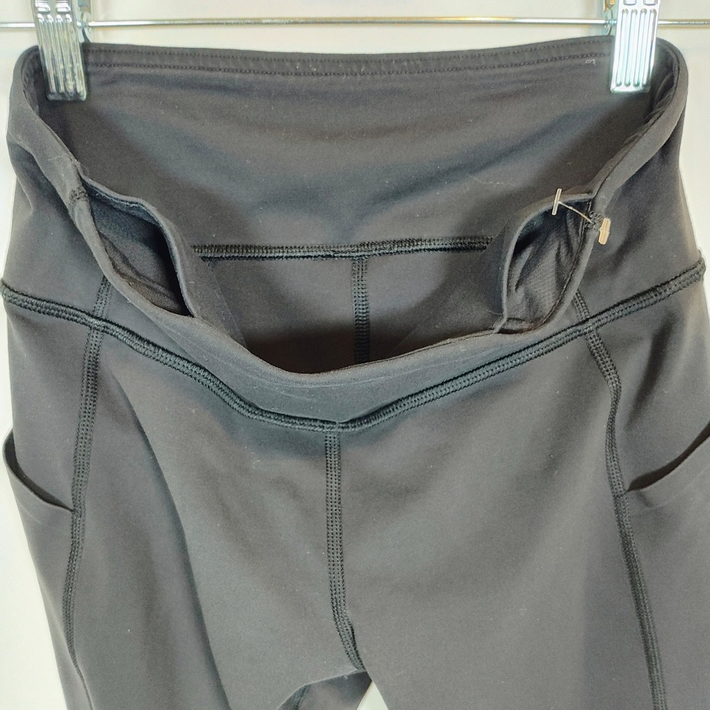Lululemon Crop Leggings Women's 4 Black Speed Up Pockets Yoga Workout NWOT - Picture 4 of 11
